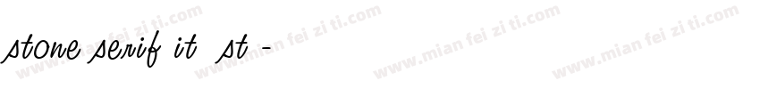 stone serif itc std字体转换